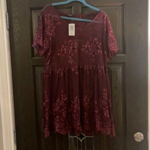 Torrid lace wine top